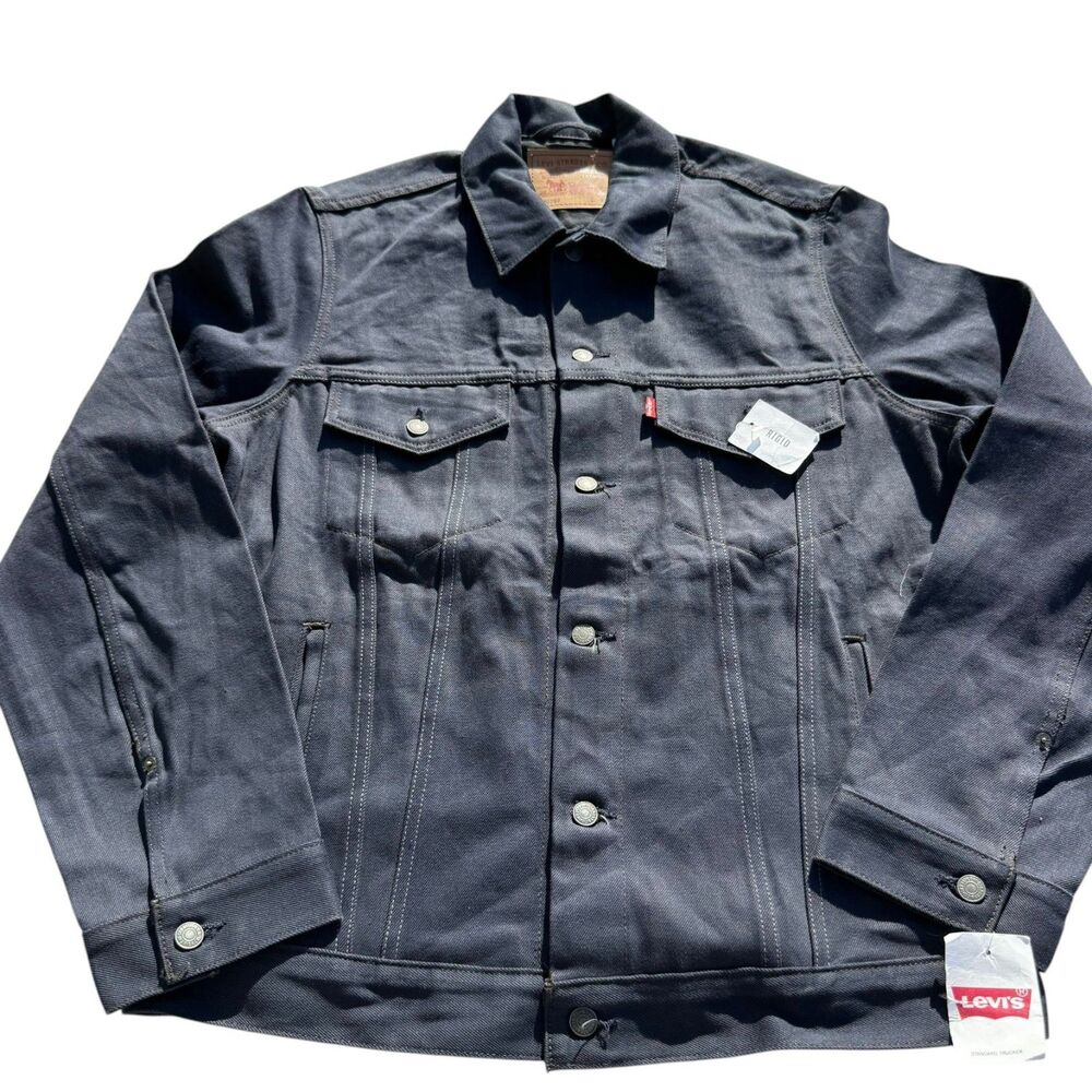 Levi’s 70797 Standard Trucker Denim Jacket XL Navy Blue Deadstock NWT Rigid
